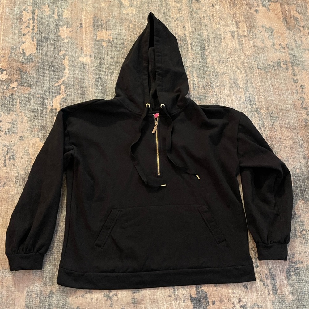 🎉Vaca Price Drop🎉Lilly Pulitzer pullover hoodie with gold zipper. Size large